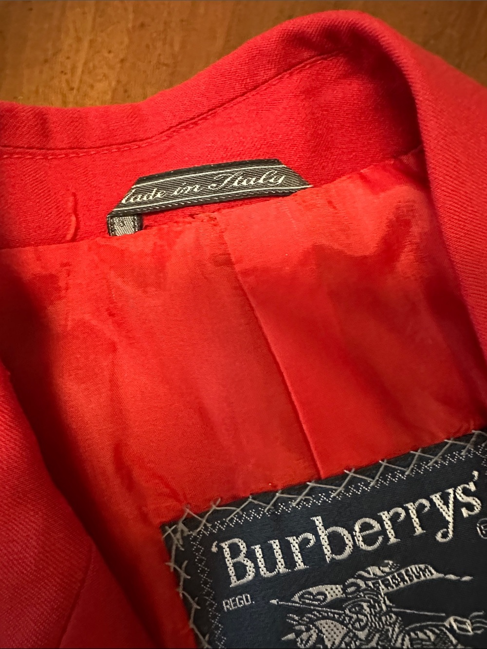 Burberrys' Vintage Logo Red Blazer - Picture 7 of 12
